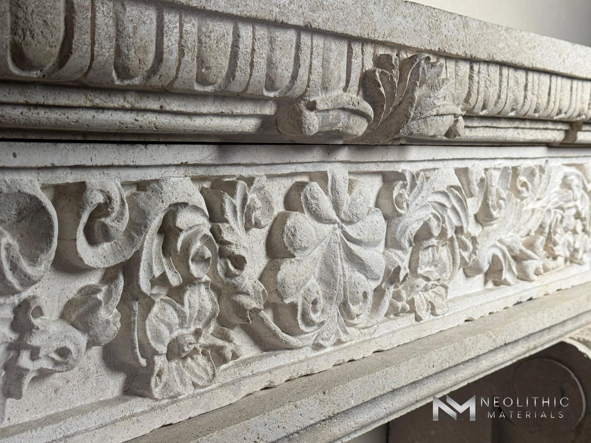 Reclaimed Limestone Mantel - Image 9